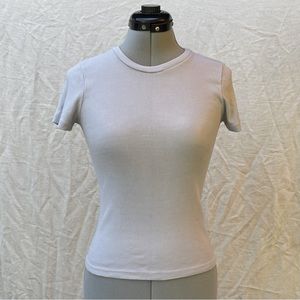 Brandy Melville Baby Blue Ribbed Tee